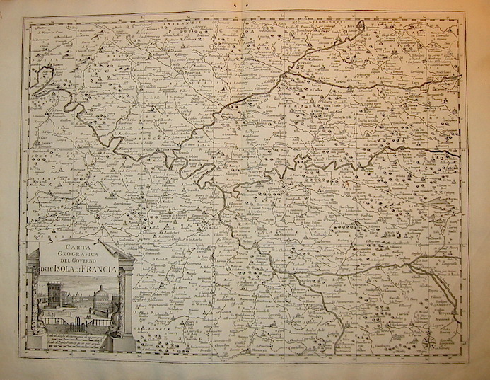 Albrizzi Giambattista (1698-1777) Carta geografica del Governo dell'Isola di Francia 1750 Venezia 